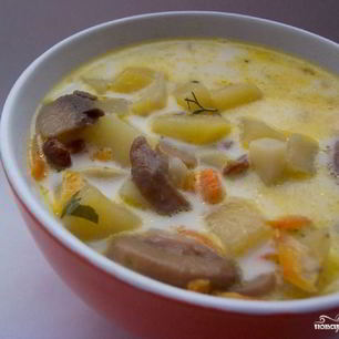 Рецепт Сырного супа со свининой