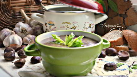 Рецепт тосканского грибного супа с каштанами