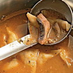 Рецепт Балатонской ухи с рыбными пельменями