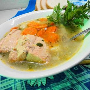 Рецепт Рыбного супа уха из кеты