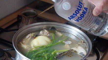 Рецепт сборной ухи из сома и ерша-носаря