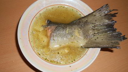 Рецепт Ухи из семги с пшеном