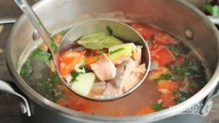 Рецепт ухи из стейка семги