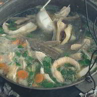 Рецепт Ухи из стерляди и семги