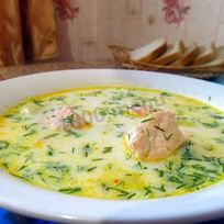 Уха по-фински из форели со сливками