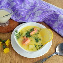 Рецепт Ухи по-фински со сливками с лососем