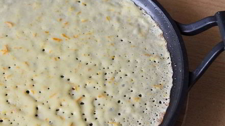 Рецепт апельсиновых блинчиков с творогом