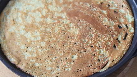 Рецепт апельсиновых блинчиков с творогом