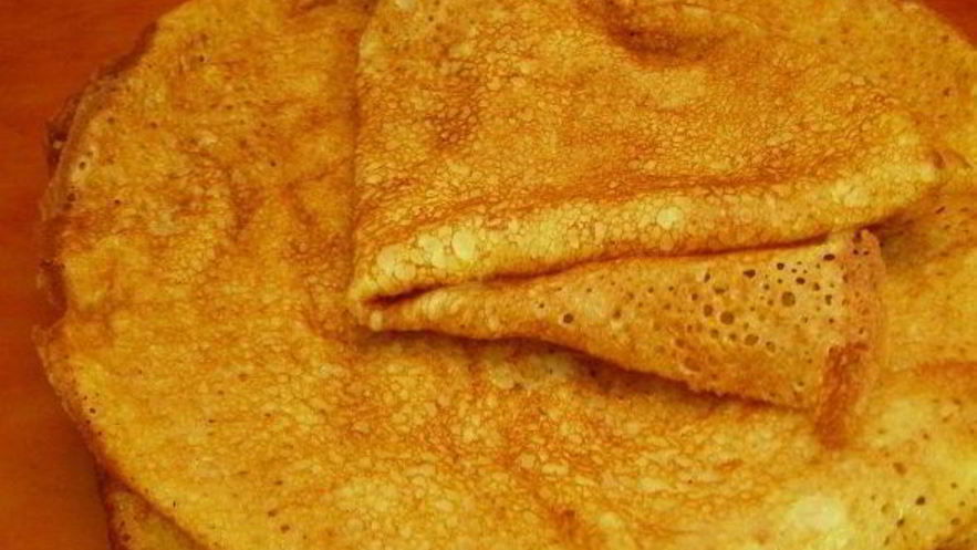 Рецепт блинчиков на молоке ажурные