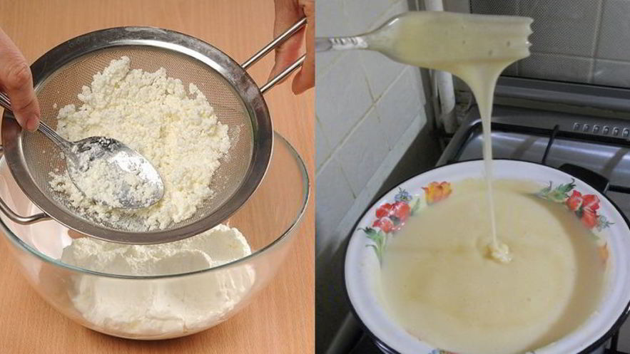 Рецепт блинчиков на молоке с творогом