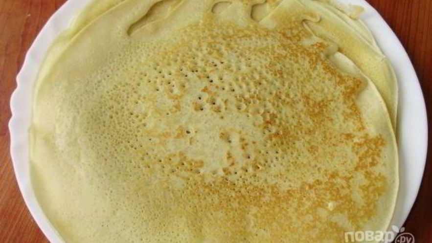 Рецепт блинчиков на воде без яиц