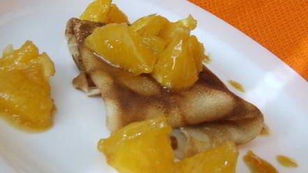 Рецепт блинчиков с апельсинами