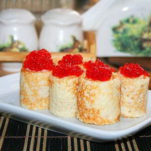 Рецепт Блинчиков с икрой красной