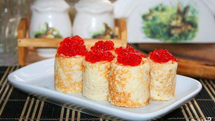 Рецепт Блинчиков с икрой красной