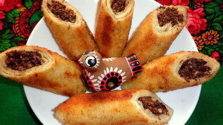 Рецепт блинчиков с мясом на пиве