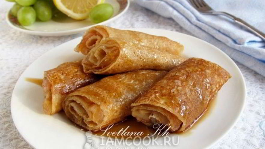 Рецепт блинчиков с яблоками