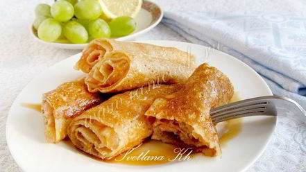 Рецепт блинчиков с яблоками