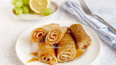 Рецепт блинчиков с яблоками