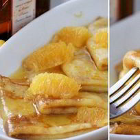 Блинчики в апельсиновой карамели