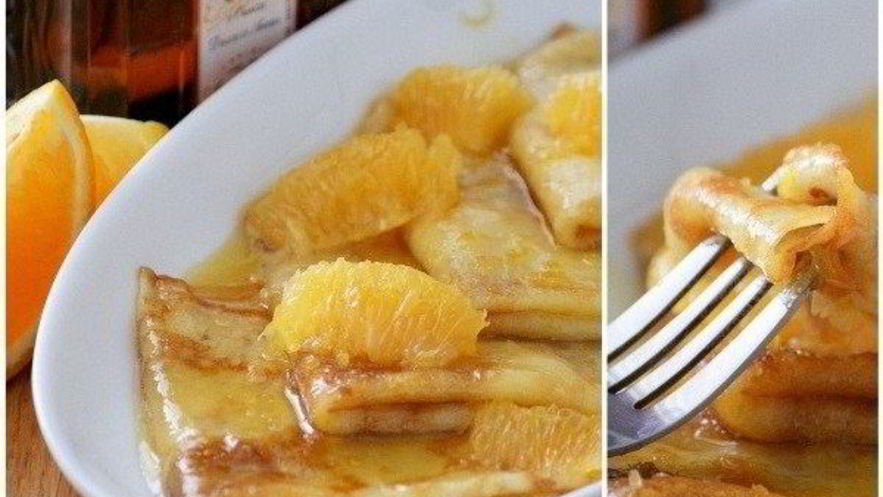 Рецепт блинчиков в апельсиновой карамели