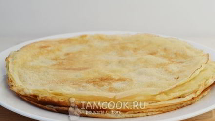 Рецепт блинов на воде без яиц