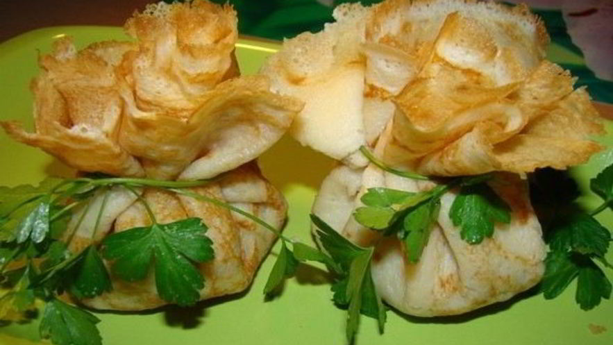 Рецепт блинов с грибной начинкой