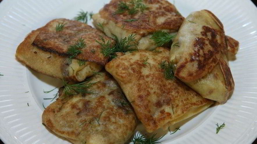 Рецепт блинов с капустой