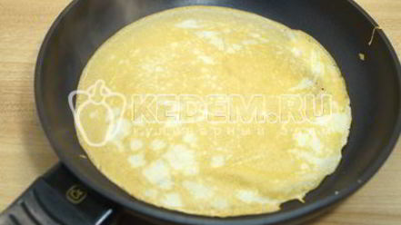 Рецепт блинов с ветчиной и сыром