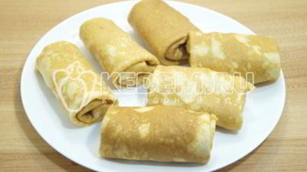 Рецепт блинов с ветчиной и сыром