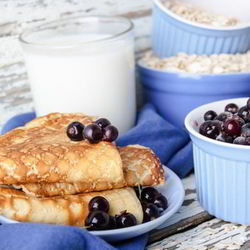 Рецепт Диетических блинчиков на овсяных хлопьях