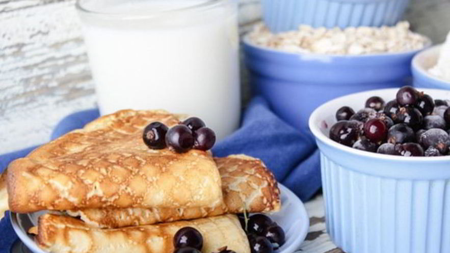 Рецепт диетических блинчиков на овсяных хлопьях