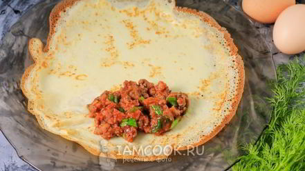 Рецепт фаршированных блинов с фаршем