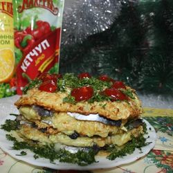 Рецепт Кабачковых блинчиков с селедочкой