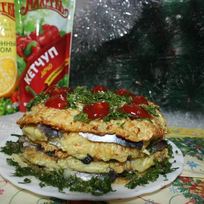 Кабачковые блинчики с селедочкой