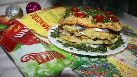 Рецепт кабачковых блинчиков с селедочкой