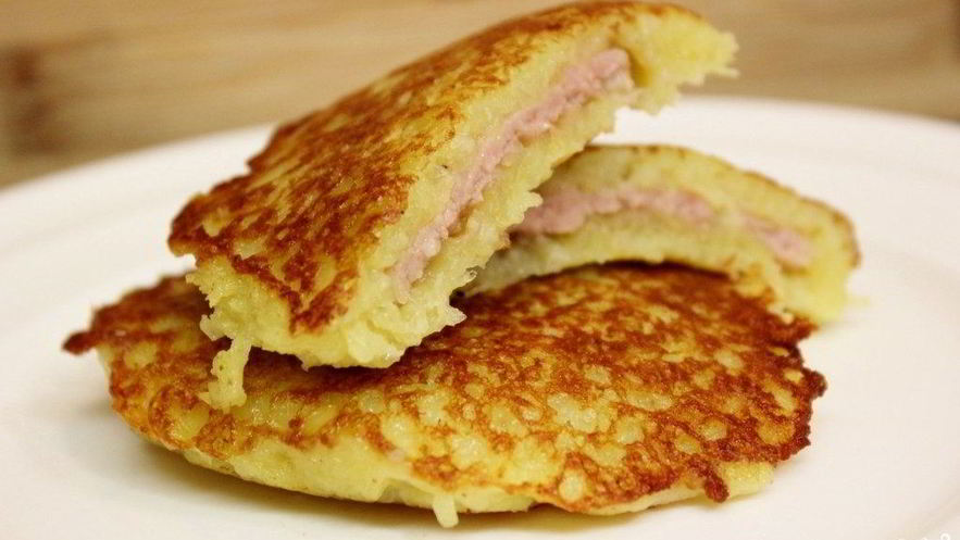 Рецепт картофельных блинов с мясом