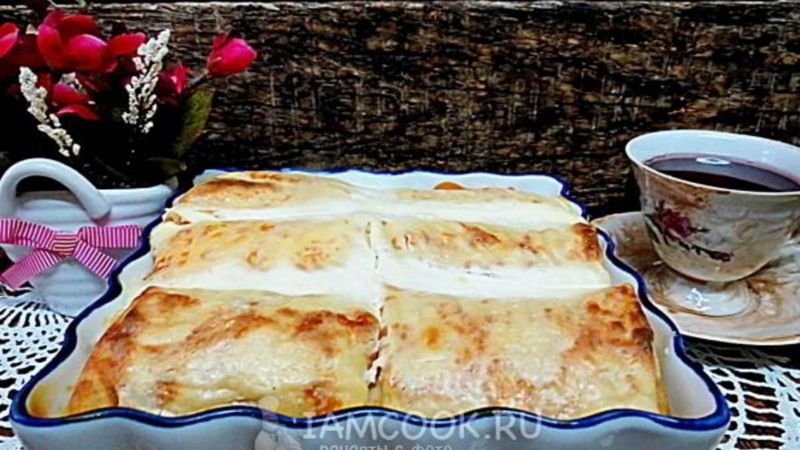 Рецепт налистников с творогом, запеченные в духовке