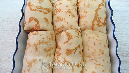Рецепт налистников с творогом, запеченные в духовке