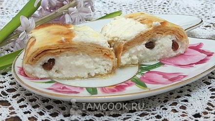 Рецепт налистников с творогом, запеченные в духовке