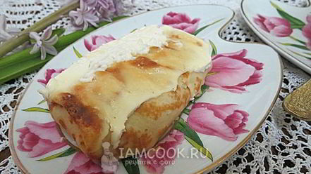 Рецепт налистников с творогом, запеченные в духовке