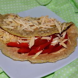 Рецепт Овсяноблина с сыром и овощами