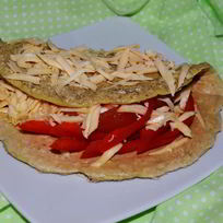 Овсяноблин с сыром и овощами