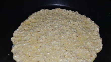 Рецепт овсяноблина с сыром и овощами