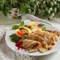 Постные блины на дрожжах