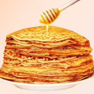 Рецепт Пышных блинов на молочной сыворотке