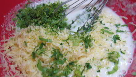 Рецепт сырных блинов с зеленью