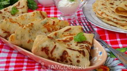 Рецепт сырных блинов