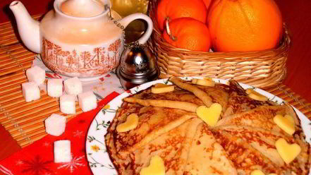 Рецепт тонких блинчиков с сырной прослоечкой