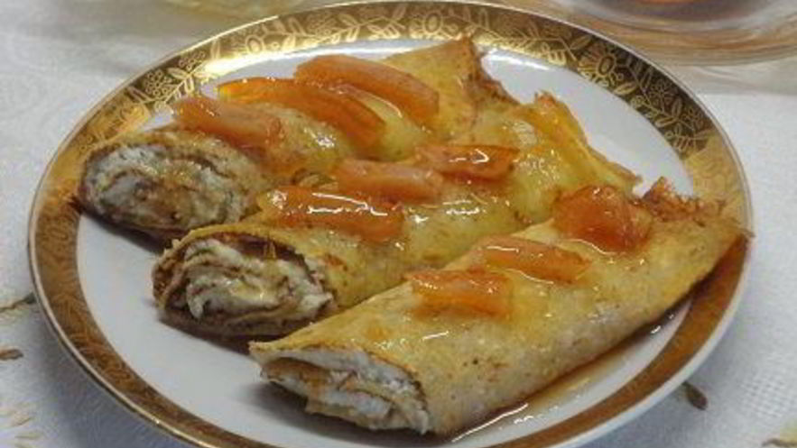 Рецепт тыквенных блинов на рисовой муке