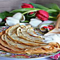 Заварные блины на кефире